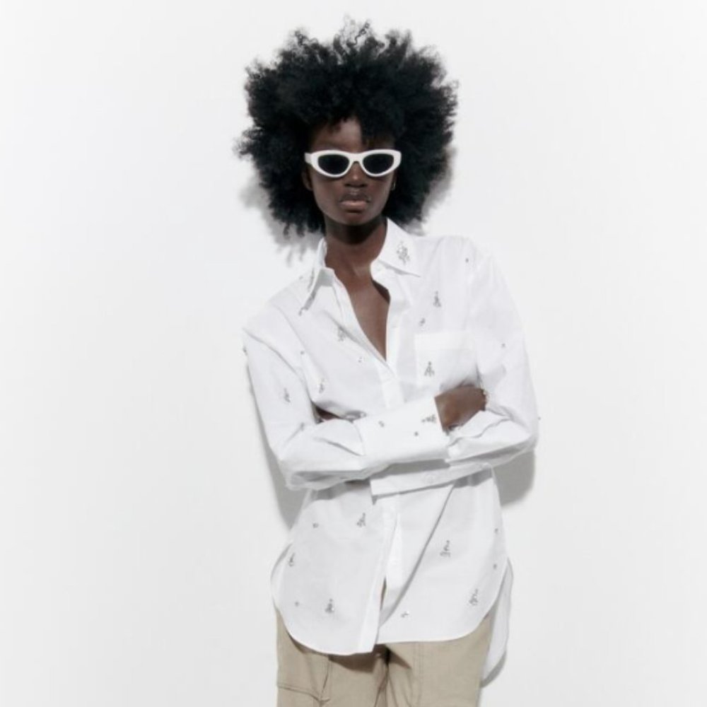 Oversized Jeweled Shirt